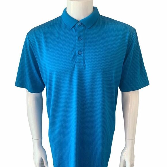 Callaway Opti-Dri Men's Blue Striped Golf Polo - Picture 1 of 10